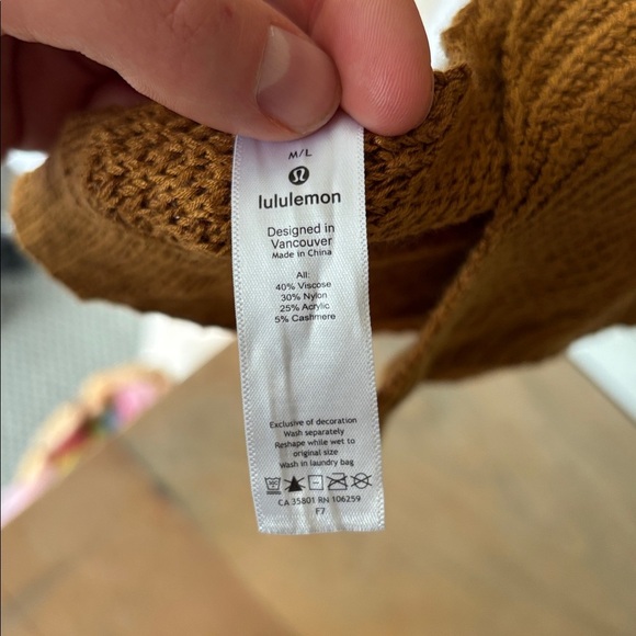 Lululemon Softer Still Wrap – Size M/L (Mustard Brown) - Picture 8 of 8